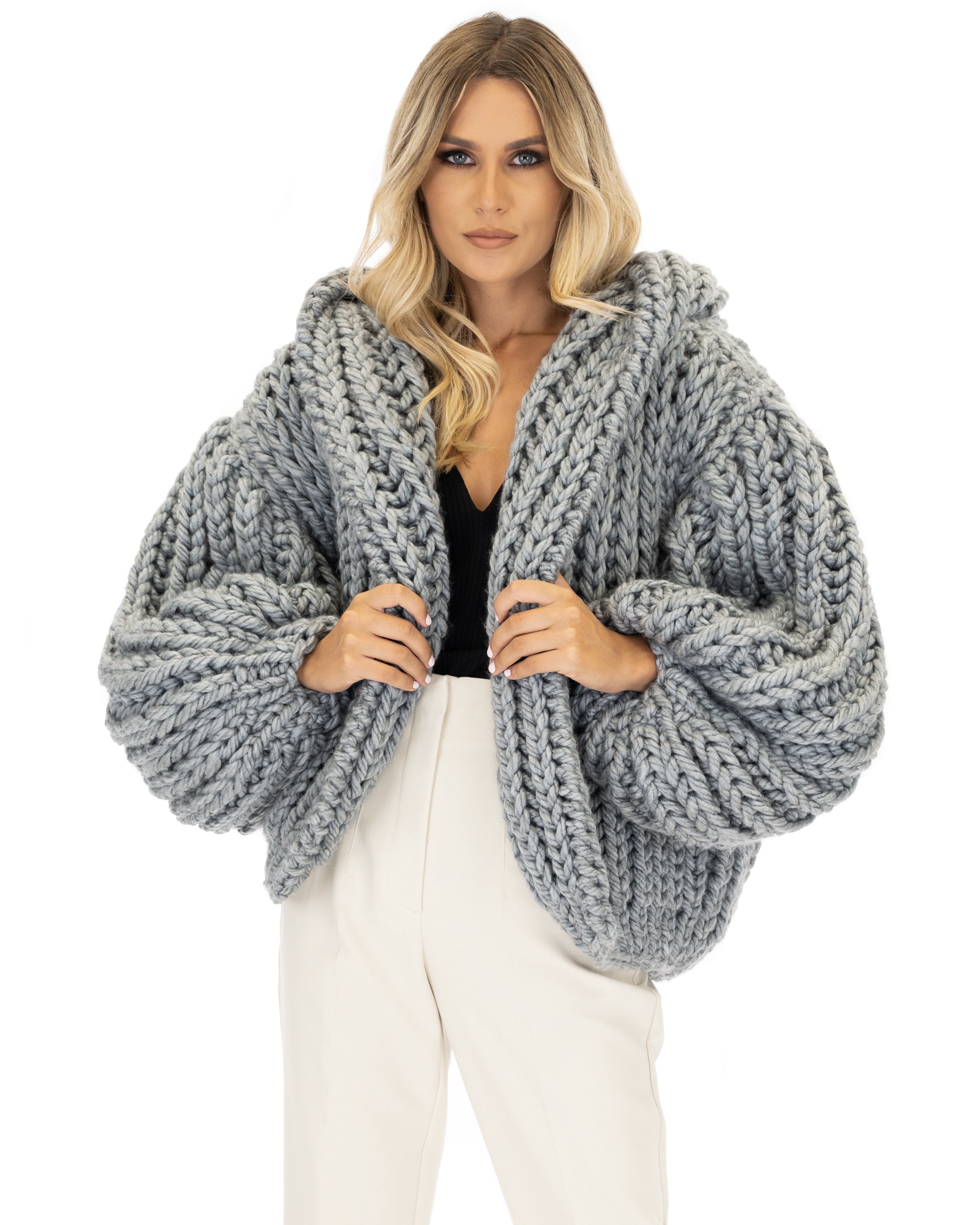 Hooded Chunky Cardigan – Mumshandmade