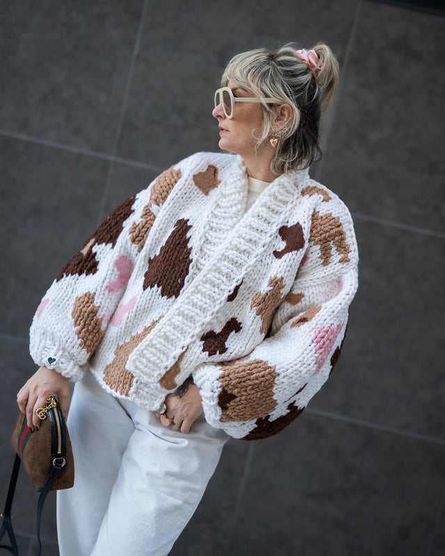 Cow Chunky Cardigan