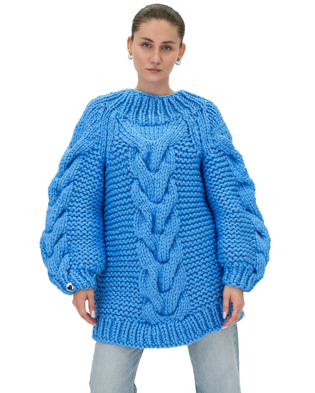 Cable Funnelneck Sweater