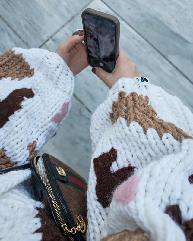 Cow Chunky Cardigan